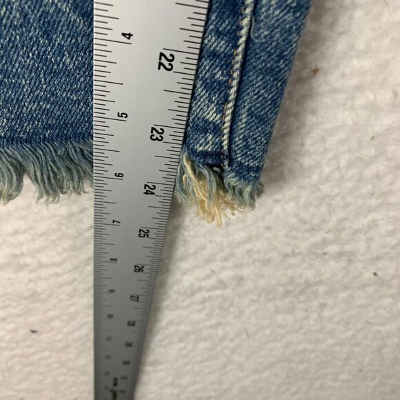 J. Crew Women's Vintage Slim Straight Raw Hem Jeans Medium Wash Size 32P 9551 - Picture 6 of 16